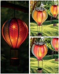 Solar Heißluftballon Lx55 cm in 2 versch. Designs