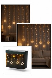 W Lichtervorhang L x 2 m, 130 LED in 2 Sorten