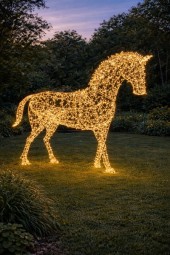 W Deko Pferd Hx220 cm, 2400 LED