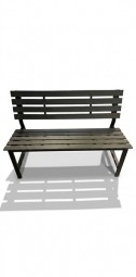Gartenbank mit Lehne L x 115 cm, anthrazit