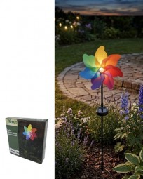 Solar Gartenstecker Windmühle H x 76 cm, multicolor