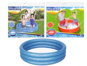 SO Pool 3 Ring Ø 122 x 25 cm in rot & blau BESTWAY®