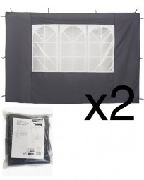 Seitenwand für Pavillon 286x195 cm, 2er Pack, anthrazit