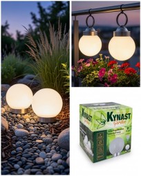 Solar-Leuchtkugel LED Ø 15 cm mit 2 Halterungsmöglichkeiten