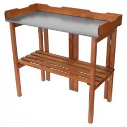 Pflanztisch aus Holz 94x40x86cm braun klappbar